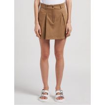 Saison 1865 - Korte rok wol/katoenblend - XL Maat - Bruin