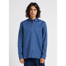 Hackett - Camisa de cuadros de algodón con cuello clásico - Talla M - Azul