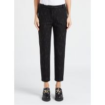 Pinko - Gerade geschnittene gestreifte zigarettenhose - Größe 46 - Schwarz