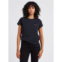 Maison Labiche - Rundhals-t-shirt aus bio-baumwolle mit stickerei - Größe XS - Schwarz