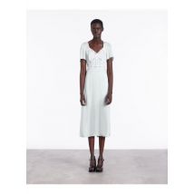 The Kooples - Langes kleid mit wickelkragen - Größe 3 - Blau