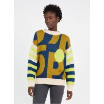 Mapoesie - Pull col rond jacquard en maille mélangée - Taille Unique - Kaki