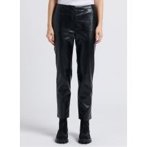 Twinset - Pantalon droit effet croco - Taille L - Noir