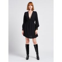 La Petite Etoile - Vestido corto vaporoso con cuello de pico - Talla 1 - Negro