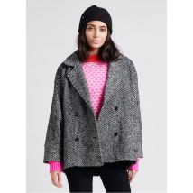 Object - Jacquard-mantel mit reverskragen - Größe 40 - Schwarz