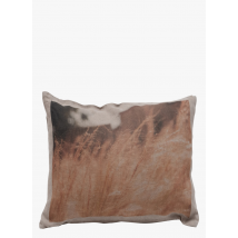 Bed And Philosophy - Coussin avec photo imprimée en lin - Taille 25x40 cm - Marron