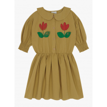 The Campamento - Korte - katoenen jurk met klassieke kraag en print - 4ans Maat - Groen