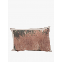 Bed And Philosophy - Coussin avec photo imprimée en lin - Taille 25x40 cm - Marron