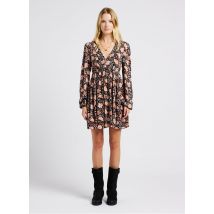 Billabong - Geblümtes kleid mit v-ausschnitt - Größe L - Schwarz