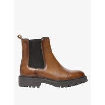 Bocage - Botines de piel lisa - Talla 38 - Marrón