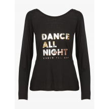 One Step - Top col bateau manches longues - Taille S - Noir
