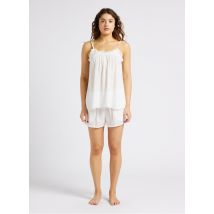 Germaine Des Pres - Pyjama met plumetisprint - S Maat - Wit