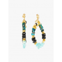 L'atelier Des Dames - Boucles d'oreilles pendantes en laiton - Taille Unique - Multicolore