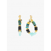 L'atelier Des Dames - Messing oorhangers - Een Maat - Multikleurig