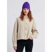 Closed - Chaqueta oversize de algodón con cuello alto - Talla M - Marrón