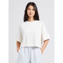 Adidas - Tee-shirt col rond en coton mélangé - Taille S - Blanc