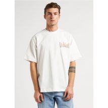 Chevignon - Camiseta de algodón bordada con cuello redondo - Talla XL - Beige