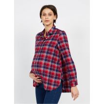Jolibump - Geruite zwangerschapsblouse van biokatoen - XS Maat - Rood