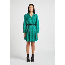 Suncoo - Korte jurk met klassieke kraag en print - 0 Maat - Groen