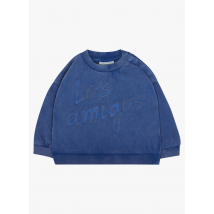 The Campamento - Katoenen sweater met ronde hals en print - 9-12mois Maat - Blauw