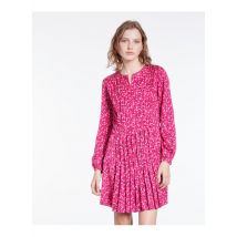 The Kooples - Korte jurk met ronde hals en print - 0 Maat - Roze