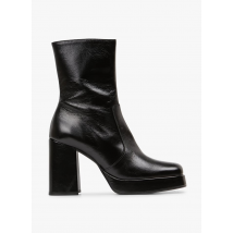 Jonak - Botines de piel con tacón - Talla 40 - Negro