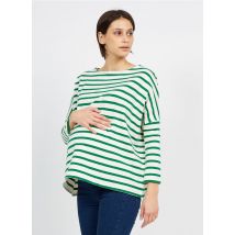 Jolibump - Camiseta marinera con cuello redondo - Talla L - Verde