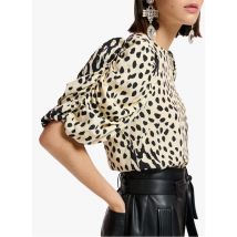 Essentiel Antwerp - Rechte top met ronde hals en print - S Maat - Wit