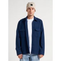 Editions 102 - Blouse met klassieke kraag wolblend - L Maat - Blauw