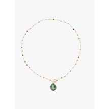 L'atelier Des Dames - Halskette mit perlen und tropfen aus messing - Einheitsgröße - Mehrfarbig