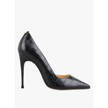 Cosmoparis - Leren pumps met krokodillentextuur - 36 Maat - Zwart