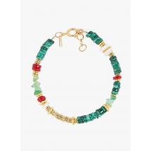 L'atelier Des Dames - Messing armband met siersteentjes - Een Maat - Multikleurig