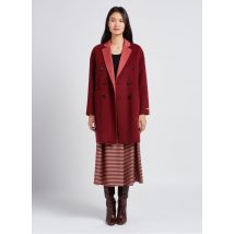 Max&co. - Abrigo de mezcla de lana con cuello sastre - Talla 38 - Marrón