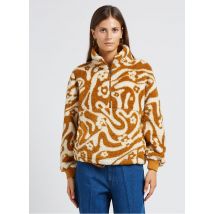 Billabong - Fleecetrui met opstaande kraag en print - XS Maat - Bruin