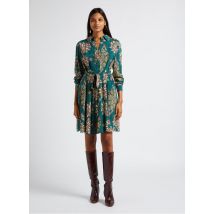 Stella Forest - Ausgestelltes kurzkleid mit klassischem kragen und print - Größe 36 - Blau