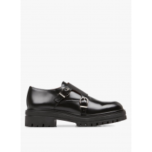 Jonak - Derbies doubles boucles en cuir glacé - Taille 38 - Noir