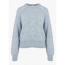 Ekyog - Trui met ronde hals wolblend met alpaca - S Maat - Blauw