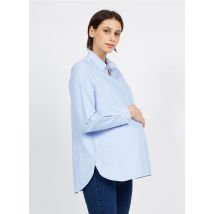 Jolibump - Camisa de algodón con cuello clásico - Talla XS - Azul