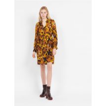 La Petite Francaise - Korte jurk met zonnebloemenprint - 42 Maat - Geel