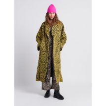 Heimstone - Lange mantel met luipaardprint - 0 Maat - Geel