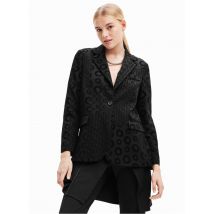 Desigual - Blazer recto con motivos - Talla XL - Negro