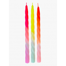 Pink Stories - Set van 3 gedraaide kaarsen - Een Maat - Multikleurig