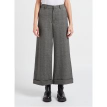 Reiko - Wijde broek met hoge taille en print - 25 Maat - Zwart