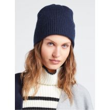 Sud Express - Muts van kasjmier met ribbelpatroon - Een Maat - Blauw