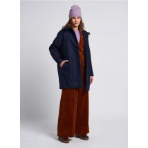 Sessun - Abrigo de mezcla de lana con cuello alto - Talla M - Azul