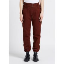 One Step - Pantalones slouchy de algodón - Talla 42 - Marrón