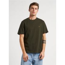 Farah - Rundhals-t-shirt aus bio-baumwolle - Größe M - Grün