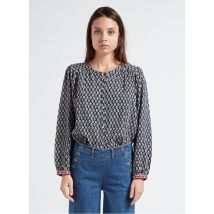 Emile Et Ida - Katoenen blouse met ronde hals - S Maat - Blauw