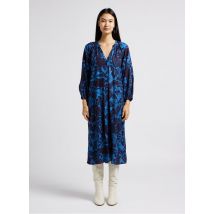 Maison 123 - Halflange jurk met tuniekhals en print - S Maat - Blauw