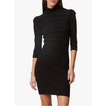 Morgan - Robe courte col roulé côtelée - Taille XL - Noir